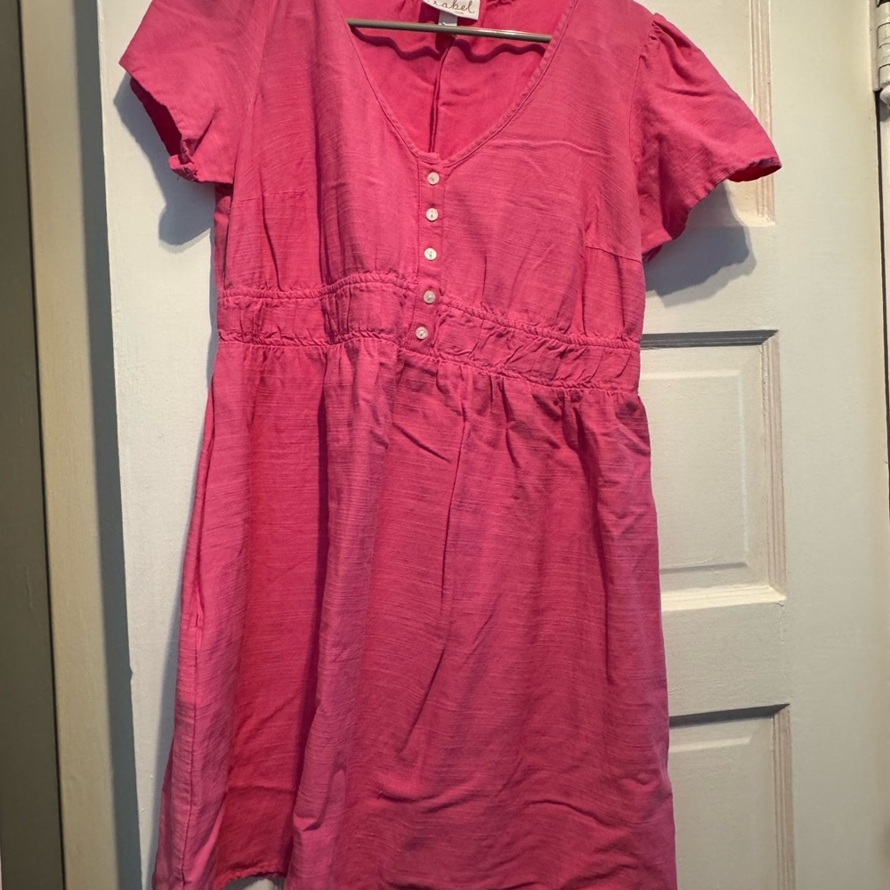Pink linen maternity  Dress